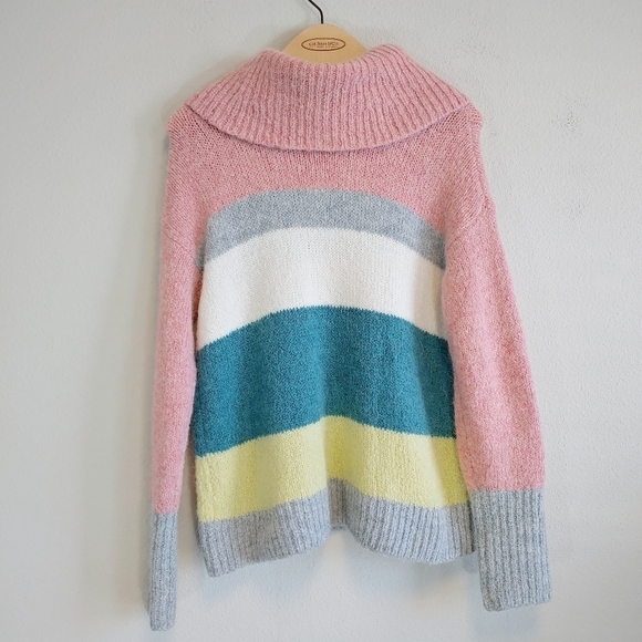 Lou & Gray for Loft Striped Knit Sweater and Mini Skirt Set Sz S Cozy Soft Fall - Picture 3 of 14